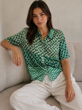 Silk blouse Hale Bob